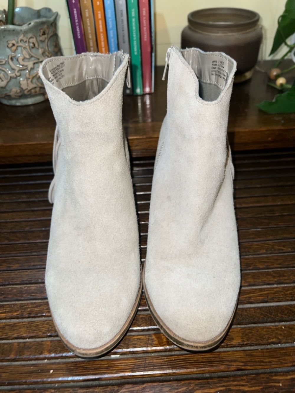Mudd Beige Suede Ankle Booties